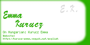 emma kurucz business card